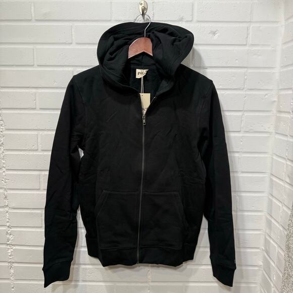 Pact NWT One For All Unisex Zip Hoodie Sweatshirt Black Sml Organic Sustainable - Picture 3 of 15